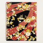 Floral Mix Kimono Pattern Planner<br><div class="desc">An elegant and unique japanese kimono design with flowers in golden colour</div>