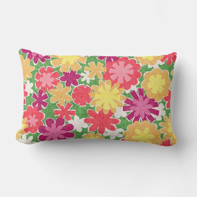 Floral Mix Lumbar Pillow (Front)