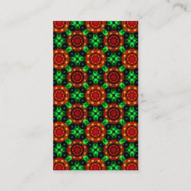 Floral Modern Boho Elegant Abstract Pattern #504 Business Card (Front)
