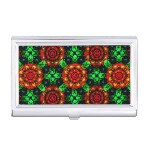 Floral Modern Boho Elegant Abstract Pattern #504 Business Card Case