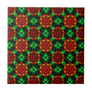 Floral Modern Boho Elegant Abstract Pattern #504 Ceramic Tile