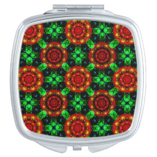 Floral Modern Boho Elegant Abstract Pattern #504 Compact Mirror