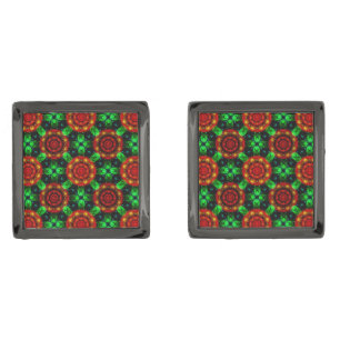 Floral Modern Boho Elegant Abstract Pattern #504 Cufflinks
