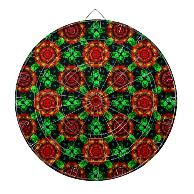 Floral Modern Boho Elegant Abstract Pattern #504 Dart Board (Front)