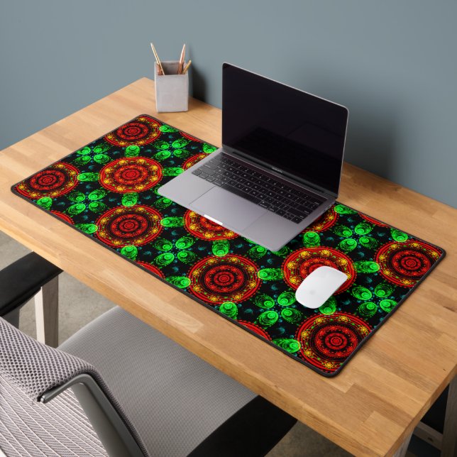 Floral Modern Boho Elegant Abstract Pattern #504 Desk Mat (Office 2)
