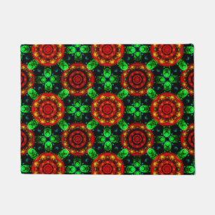 Floral Modern Boho Elegant Abstract Pattern #504 Doormat