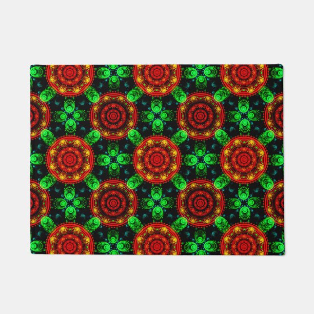 Floral Modern Boho Elegant Abstract Pattern #504 Doormat (Front)