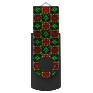Floral Modern Boho Elegant Abstract Pattern #504 Flash Drive