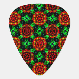 Floral Modern Boho Elegant Abstract Pattern #504 Guitar Pick