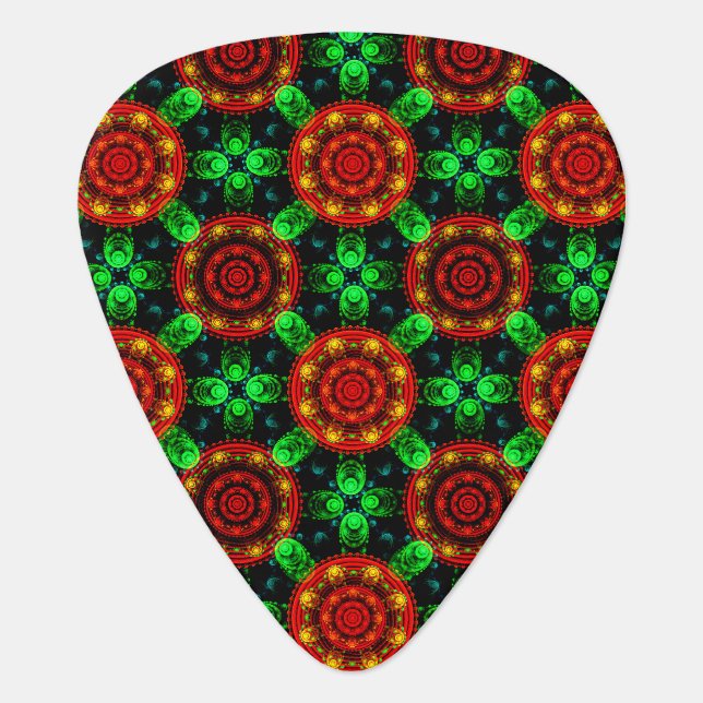 Floral Modern Boho Elegant Abstract Pattern #504 Guitar Pick (Front)