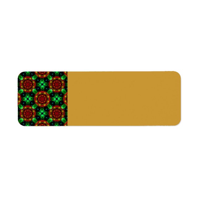 Floral Modern Boho Elegant Abstract Pattern #504 Label (Front)