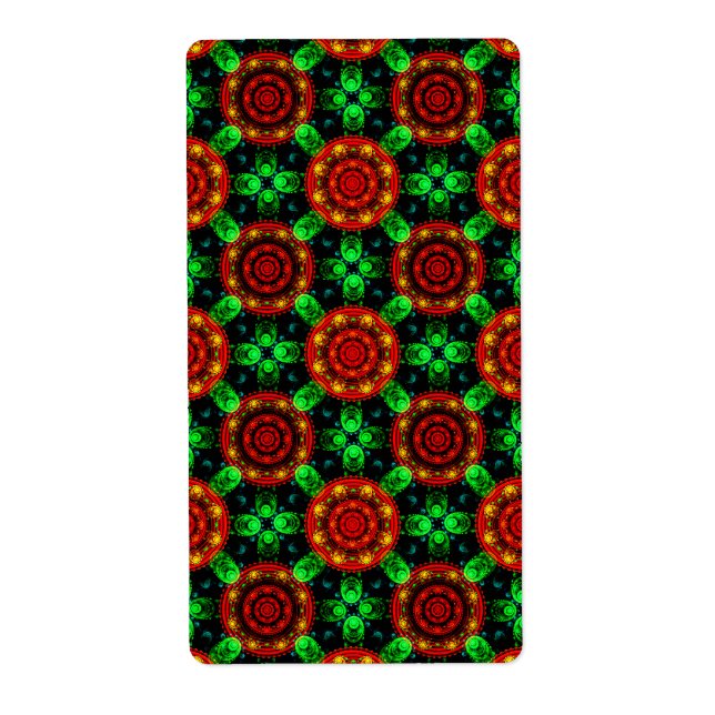Floral Modern Boho Elegant Abstract Pattern #504 Label (Front)