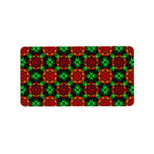 Floral Modern Boho Elegant Abstract Pattern #504 Label
