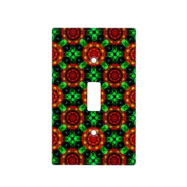Floral Modern Boho Elegant Abstract Pattern #504 Light Switch Cover (Front)