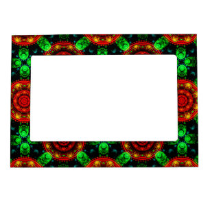 Floral Modern Boho Elegant Abstract Pattern #504 Magnetic Frame