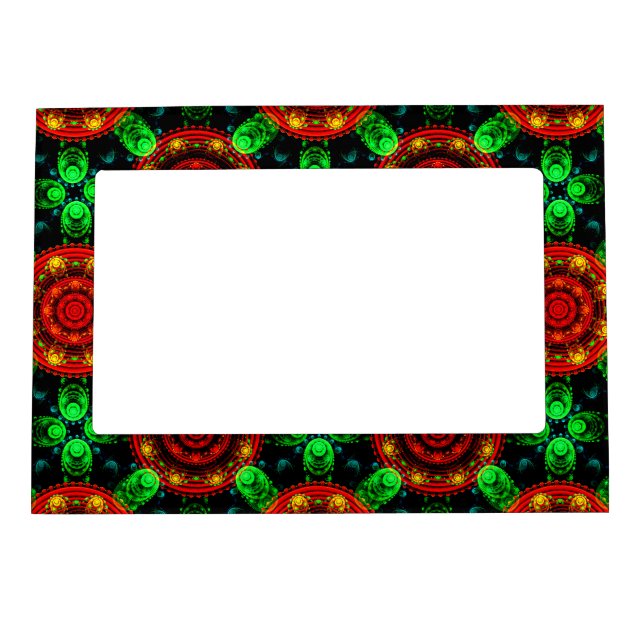 Floral Modern Boho Elegant Abstract Pattern #504 Magnetic Frame (Front)