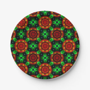 Floral Modern Boho Elegant Abstract Pattern #504 Paper Plates