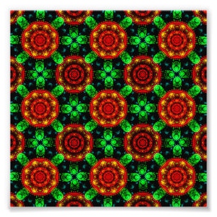 Floral Modern Boho Elegant Abstract Pattern #504 Photo Print