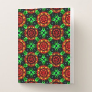 Floral Modern Boho Elegant Abstract Pattern #504 Pocket Folder