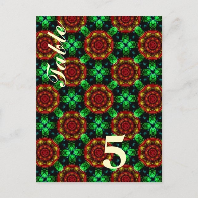 Floral Modern Boho Elegant Abstract Pattern #504 Postcard (Front)