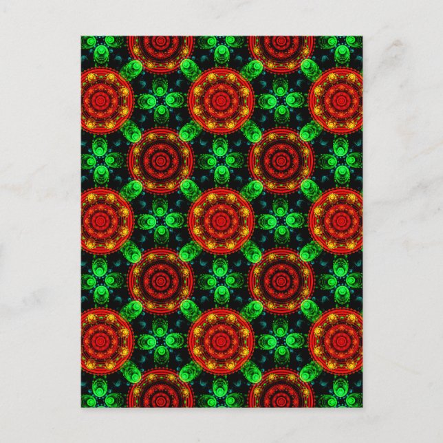 Floral Modern Boho Elegant Abstract Pattern #504 Postcard (Front)
