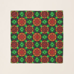 Floral Modern Boho Elegant Abstract Pattern #504 Scarf