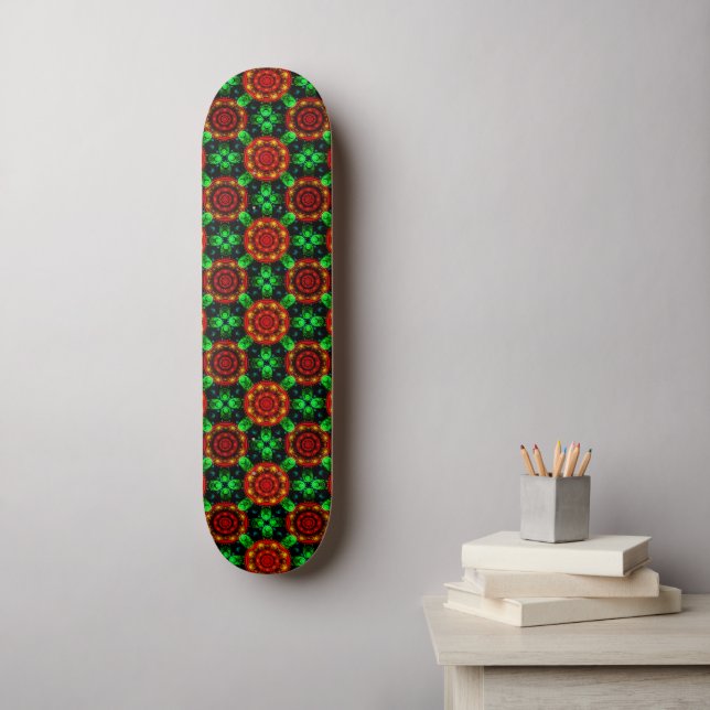 Floral Modern Boho Elegant Abstract Pattern #504 Skateboard (Wall Art)