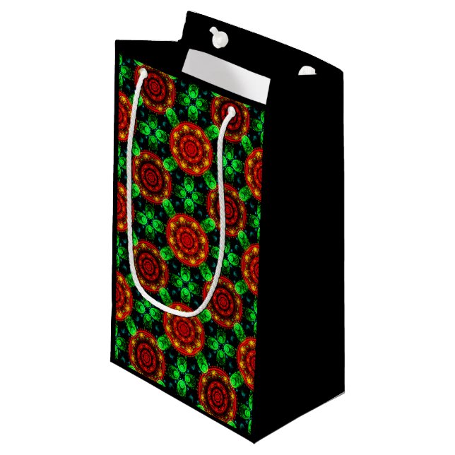 Floral Modern Boho Elegant Abstract Pattern #504 Small Gift Bag (Front Angled)