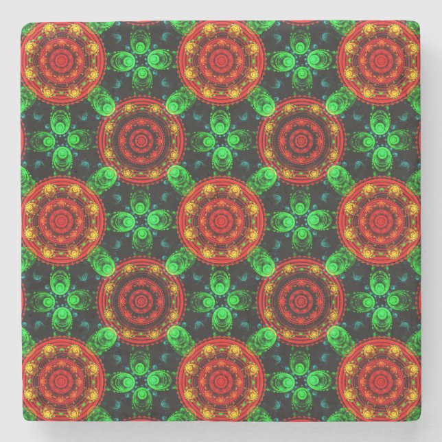 Floral Modern Boho Elegant Abstract Pattern #504 Stone Coaster (Front)