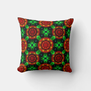 Floral Modern Boho Elegant Abstract Pattern #504 Throw Pillow