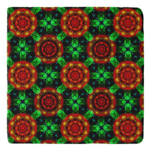 Floral Modern Boho Elegant Abstract Pattern #504 Trivet
