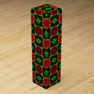 Floral Modern Boho Elegant Abstract Pattern #504 Wine Box