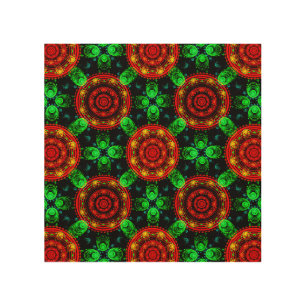 Floral Modern Boho Elegant Abstract Pattern #504 Wood Wall Art