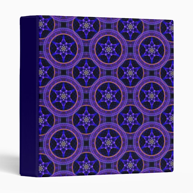 Floral Modern Boho Elegant Abstract Pattern #505 3 Ring Binder (Front/Spine)