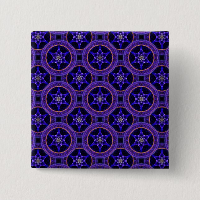 Floral Modern Boho Elegant Abstract Pattern #505 Button (Front)