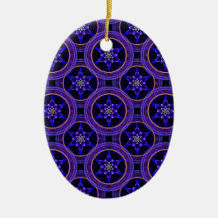 Floral Modern Boho Elegant Abstract Pattern #505 Ceramic Ornament
