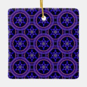 Floral Modern Boho Elegant Abstract Pattern #505 Ceramic Ornament