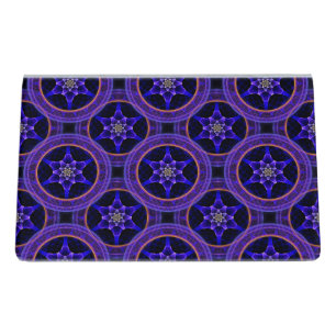 Floral Modern Boho Elegant Abstract Pattern #505 Desk Business Card Holder