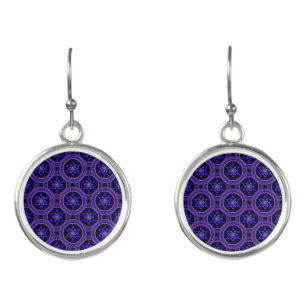 Floral Modern Boho Elegant Abstract Pattern #505 Earrings