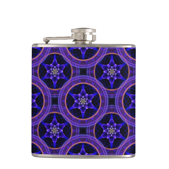 Floral Modern Boho Elegant Abstract Pattern #505 Flask (Front)