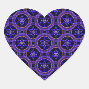 Floral Modern Boho Elegant Abstract Pattern #505 Heart Sticker
