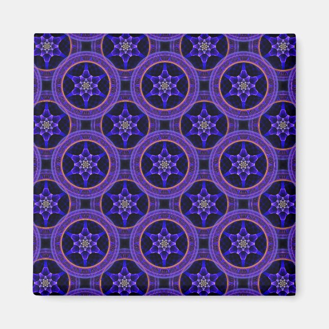 Floral Modern Boho Elegant Abstract Pattern #505 Magnet (Front)