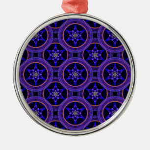 Floral Modern Boho Elegant Abstract Pattern #505 Metal Ornament