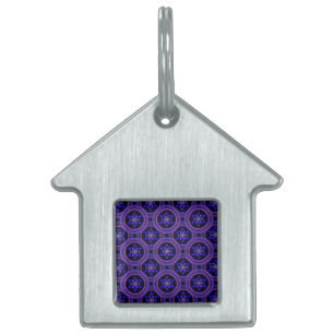 Floral Modern Boho Elegant Abstract Pattern #505 Pet ID Tag