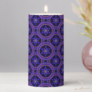 Floral Modern Boho Elegant Abstract Pattern #505 Pillar Candle