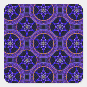 Floral Modern Boho Elegant Abstract Pattern #505 Square Sticker