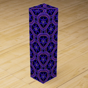 Floral Modern Boho Elegant Abstract Pattern #505 Wine Box