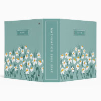 Floral modern daisy blue girly elegant stylish