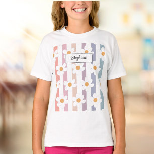 Floral Modern Daisy Girly T-Shirt
