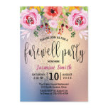 Floral Modern Gold Glitter Farewell Party Invitation Floral Modern Gold Glitter Farewell Party Invitation